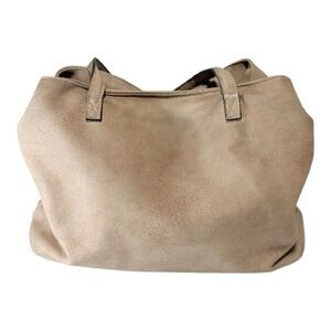 Free People Slouchy Vegan Tote - Distressed Boho Tan